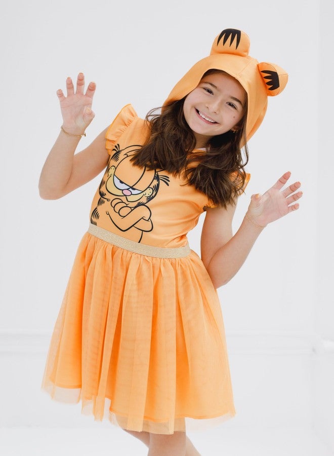 Garfield Big Girls Cosplay Tulle Dress Orange 10-12 - Image 2